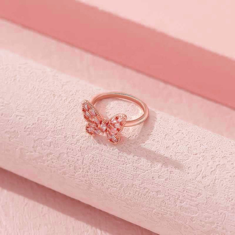 Adjustable Butterfly Finger Ring For Women (Free Size)