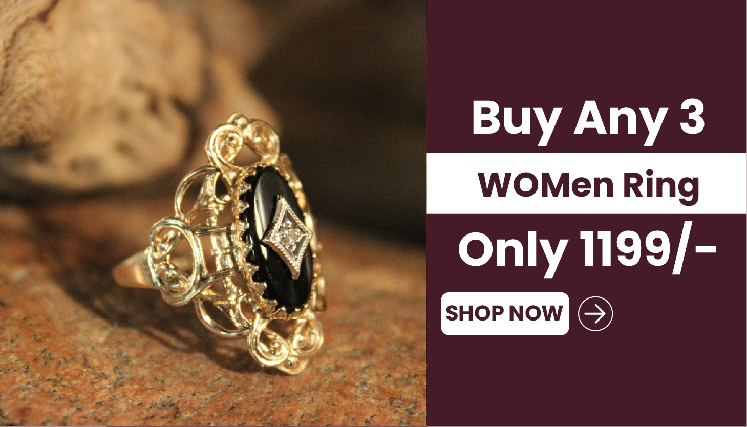 Buy Any 3 Women Ring Only 1199