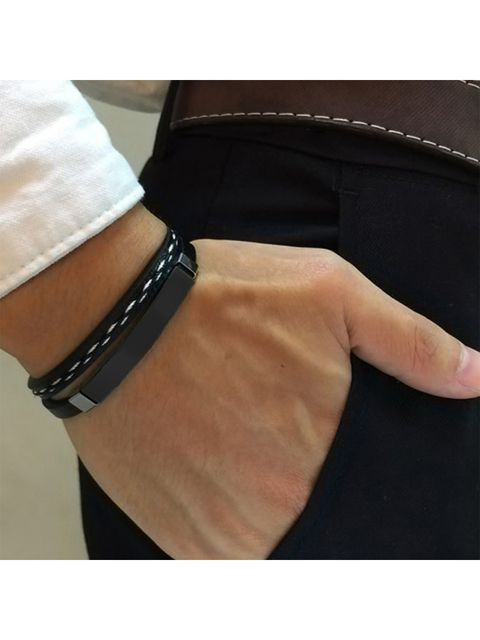 Adjustable Leather Bracelet For Men & Boy (Free Size)