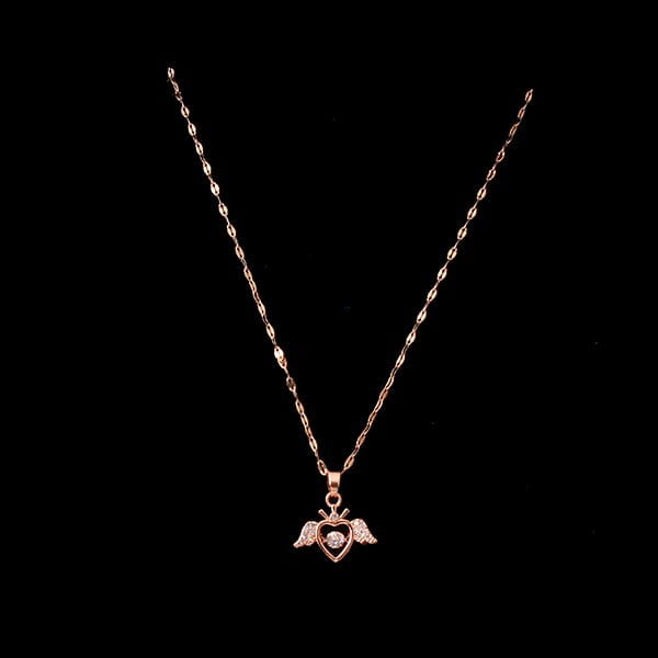 Attractive Rose Gold Plated Angel Dancing Stone Pendant For Women