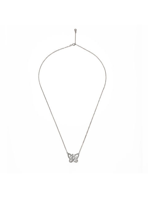 Attractive Western & Casual Silver Plated Rotating Butterfly Pendant For Women