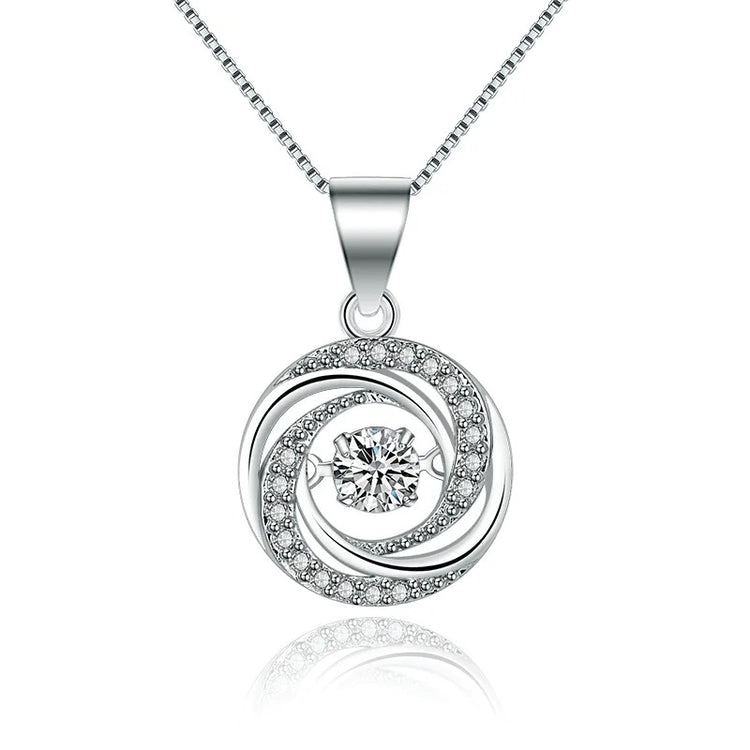 Every day Wear Silver Plated Round Pendant For Woman's