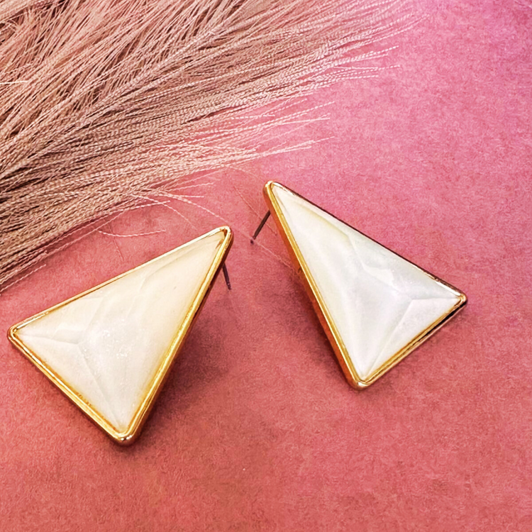 Big Triangle Shaped Drop Earring For Women (Lightweight)