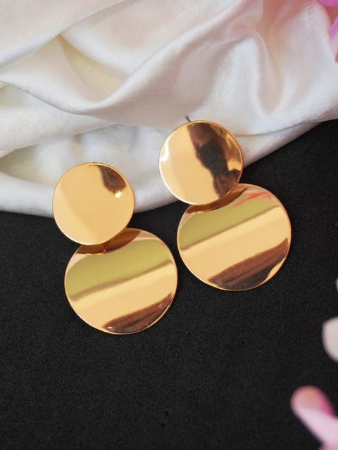 Office Wear Gold Plated Drop Earring For Women (Lightweight)