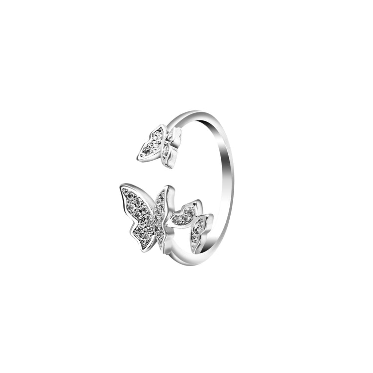 Adjustable Butterfly Finger Ring For Women (Free Size)