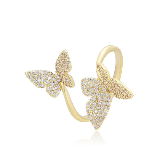 Adjustable Butterfly Finger Ring For Women (Free Size)