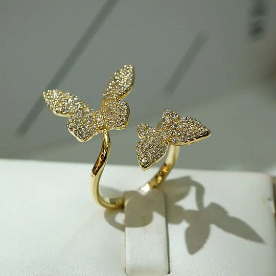 Adjustable Butterfly Finger Ring For Women (Free Size)