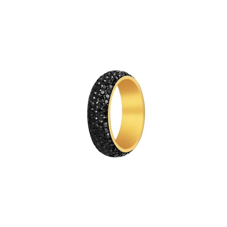 Contemporary Cubic Zirconia Everyday Wear Titanium & Gold Plated Ring For Women (Size : 17 to 21)