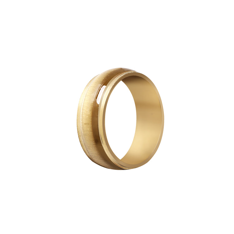 Contemporary Gold Plated Finger Ring For Men I Size : 15 To 18