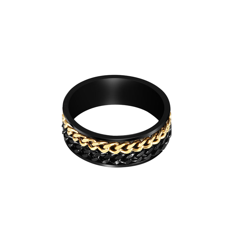 Double Chain Finger Ring For Men & Boy I Size : 16 To 21