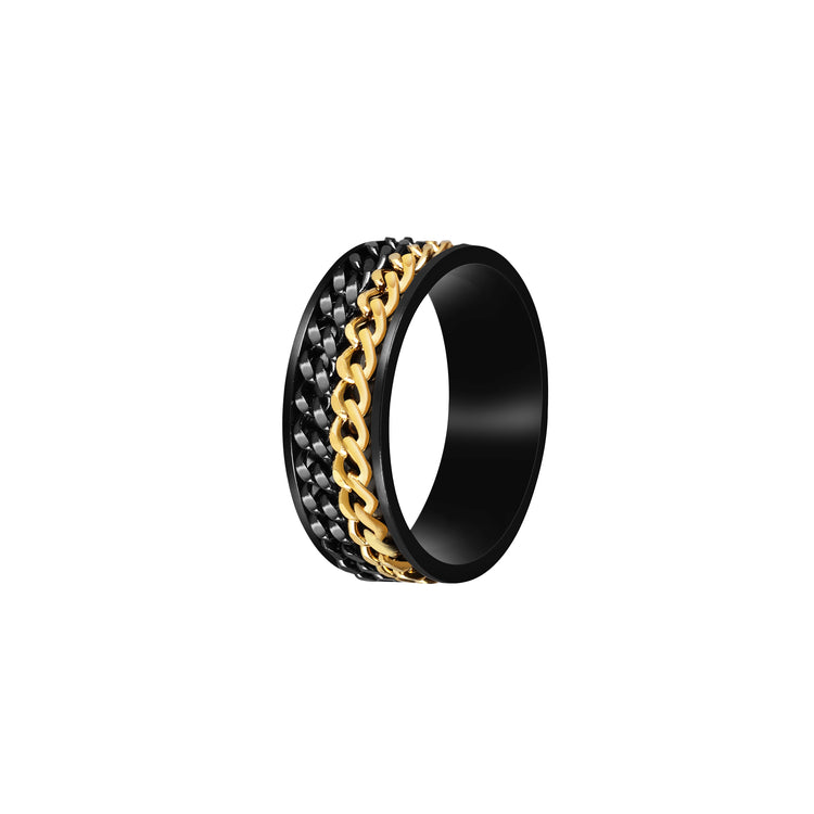 Double Chain Finger Ring For Men & Boy I Size : 16 To 21