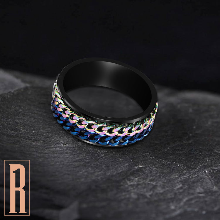 Double Chain Finger Ring For Men & Boy I Size : 16 To 21