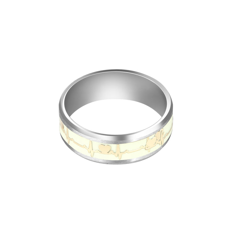 Attractive Golden Heartbeat Design Finger Ring For Men & Boy I (Size : 17 To 21)