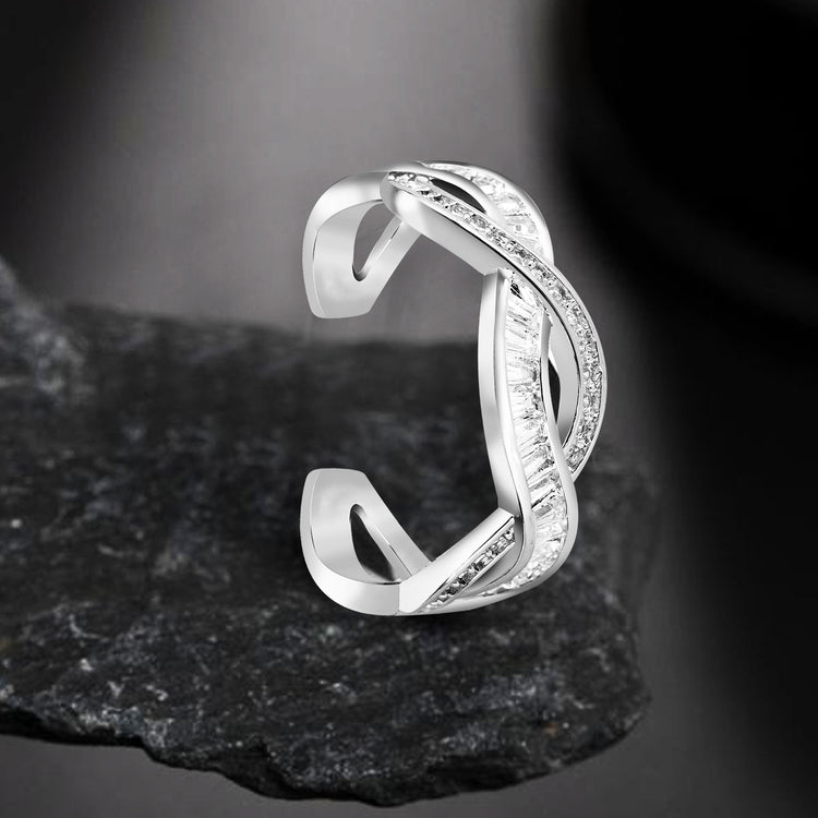 Contemporary Adjustable Finger Ring For Women (Free Size)