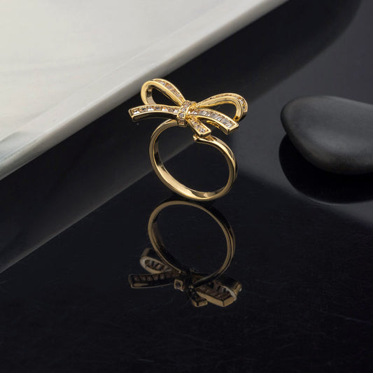 Floral Knot Adjustable Finger Ring For Women (Free Size)