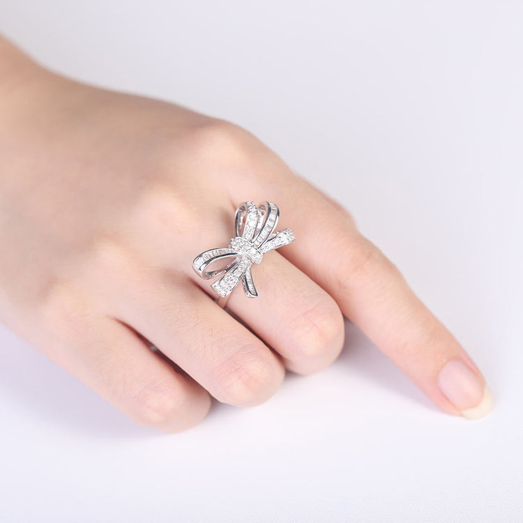 Floral Knot Adjustable Finger Ring For Women (Free Size)