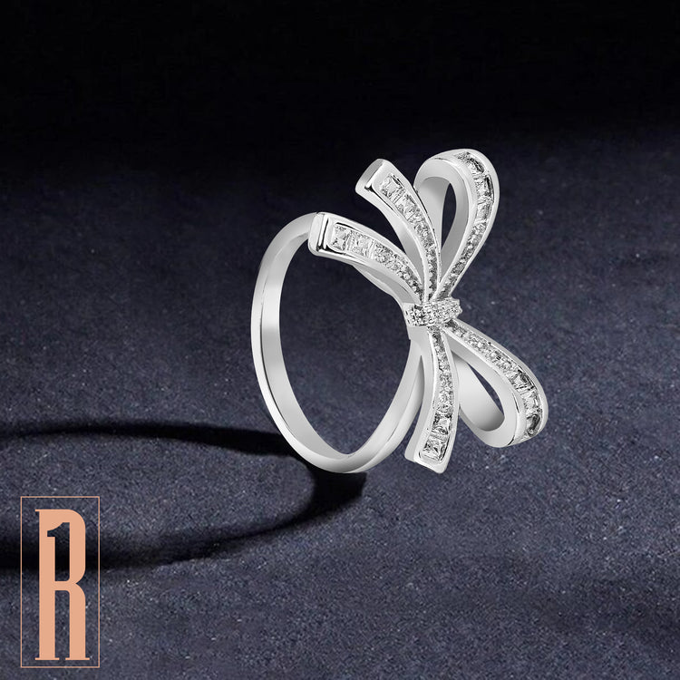 Floral Knot Adjustable Finger Ring For Women (Free Size)