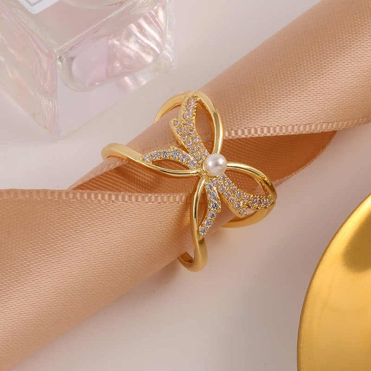 Adjustable Butterfly Finger Ring For Women (Free Size)