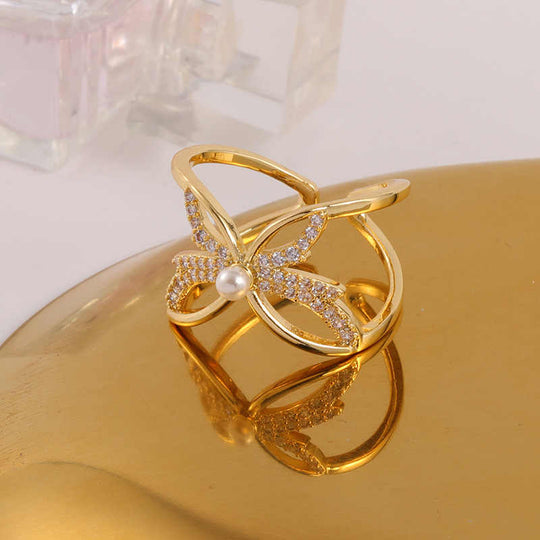 Adjustable Butterfly Finger Ring For Women (Free Size)