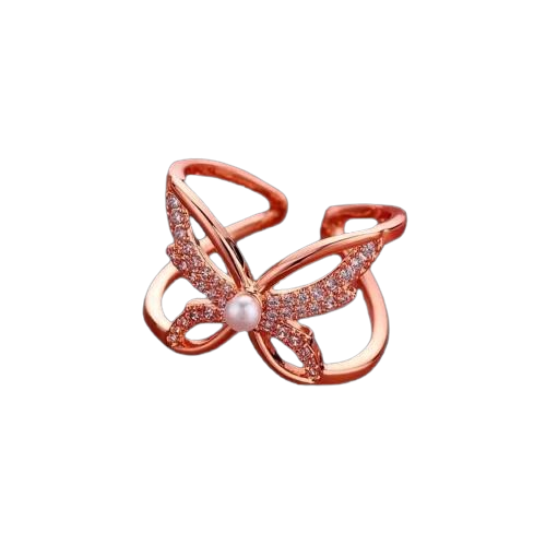 Adjustable Butterfly Finger Ring For Women (Free Size)