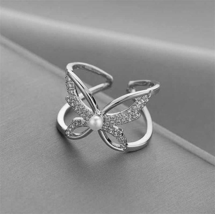 Adjustable Butterfly Finger Ring For Women (Free Size)