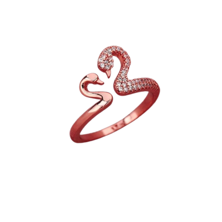 Adjustable Duck Design Finger Ring For Women (Free Size)