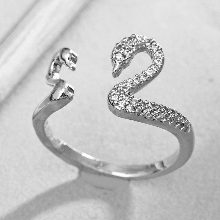 Adjustable Duck Design Finger Ring For Women (Free Size)