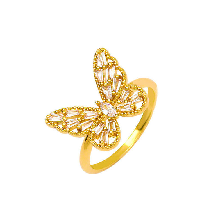 Adjustable Butterfly Finger Ring For Women (Free Size)