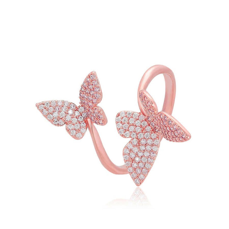 Adjustable Butterfly Finger Ring For Women (Free Size)