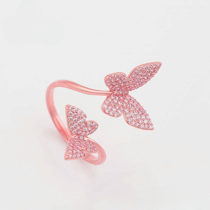 Adjustable Butterfly Finger Ring For Women (Free Size)