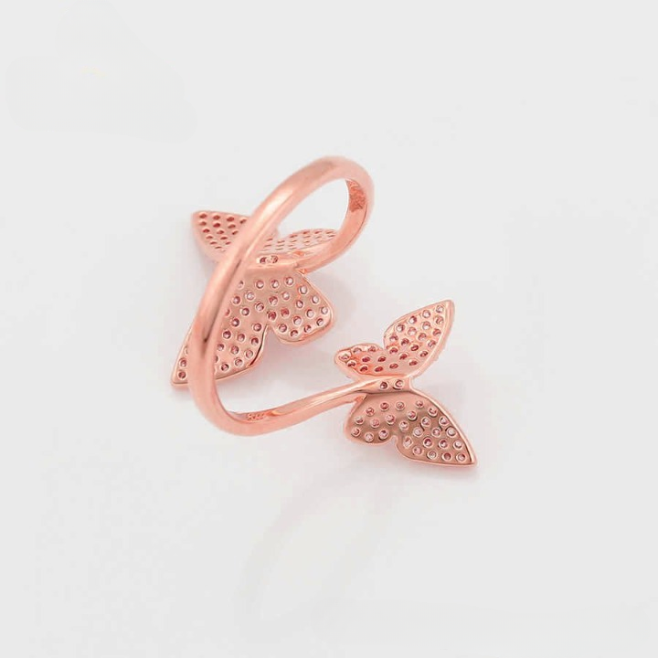 Adjustable Butterfly Finger Ring For Women (Free Size)