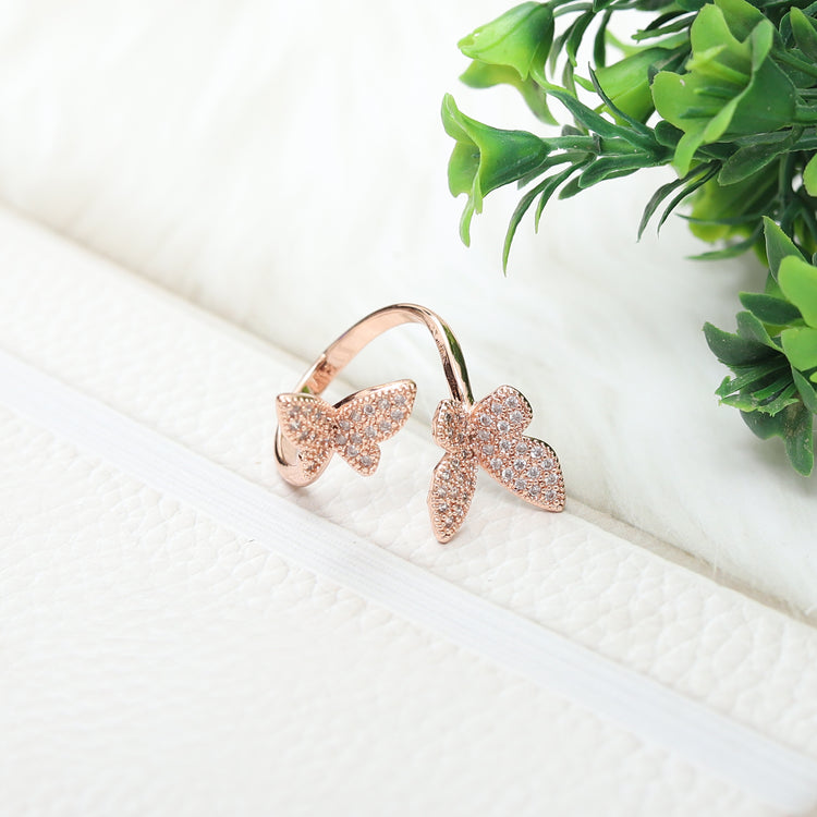 Adjustable Butterfly Finger Ring For Women (Free Size)