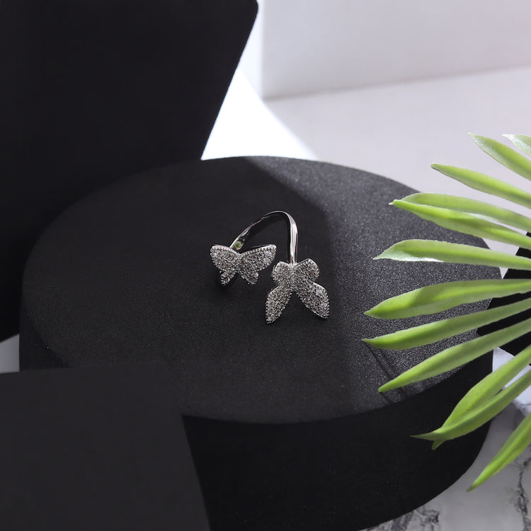 Adjustable Butterfly Finger Ring For Women (Free Size)