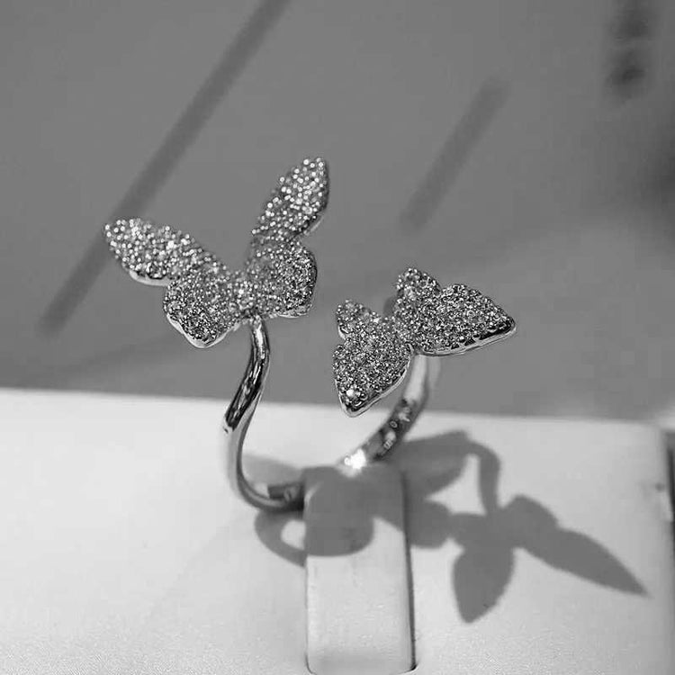 Adjustable Butterfly Finger Ring For Women (Free Size)