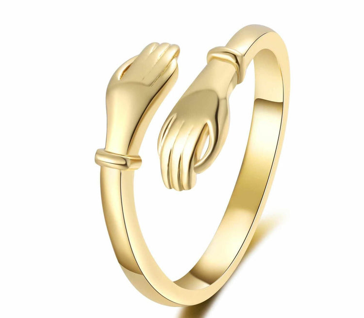 Adjustable Two Side Open Hand Finger Ring For Women's (Free Size)