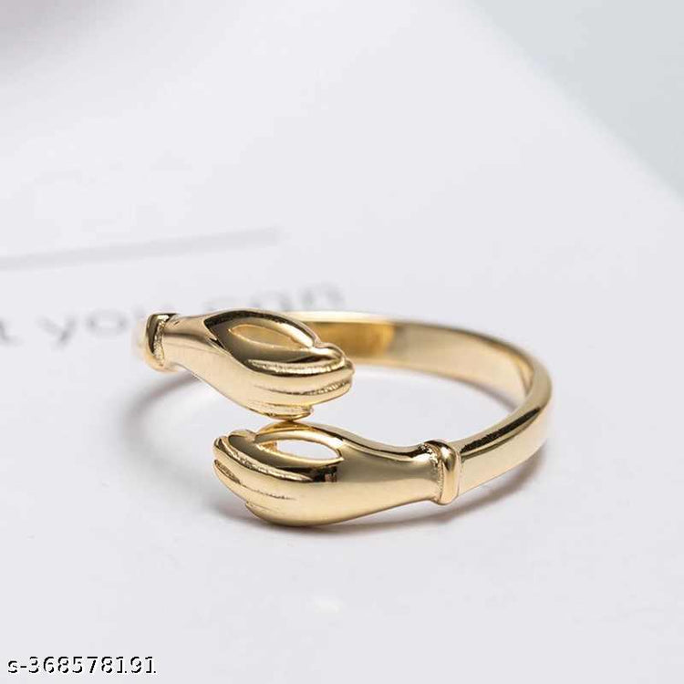 Adjustable Two Side Open Hand Finger Ring For Women's (Free Size)