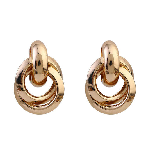 Gold Knot Earrings for Women | 18K Yellow Gold Plated | Timeless Elegance - Rare1Studio