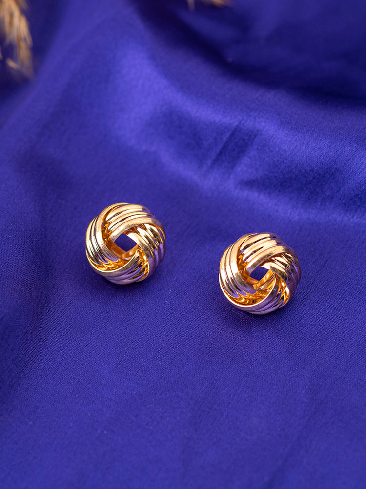 Gold Knot Stud Earrings - Stylish and Elegant Jewelry for Any Occasion - Rare1Studio