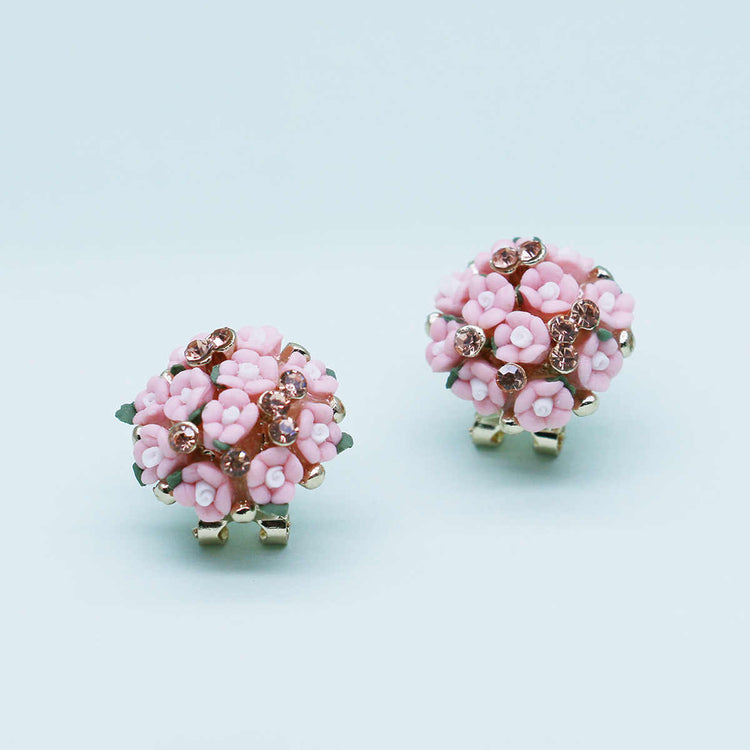 Floral Blossom Earrings for Women | Handmade Resin Earrings with Small Engraved Flowers - Rare1Studio