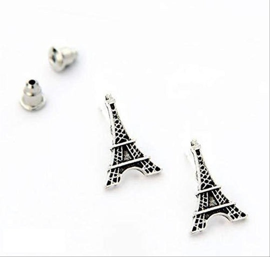 Oxidised Silver Plated Eiffel Tower Shaped Studs Light Weight Earring | Dally wear earrings - Rare1Studio