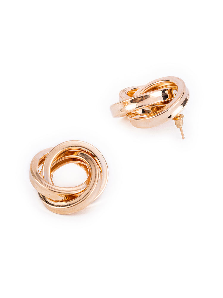 Attractive Golden Stud Earrings for Women - Add a Touch of Elegance to Your Look - Rare1Studio