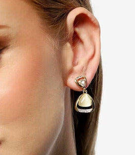 Ethnic Wear Gold Plated Drop Earring For Women (Lightweight)